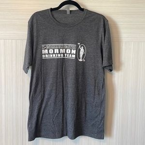 Xcommunitated Mormon Drinking T-shirt. Size Large